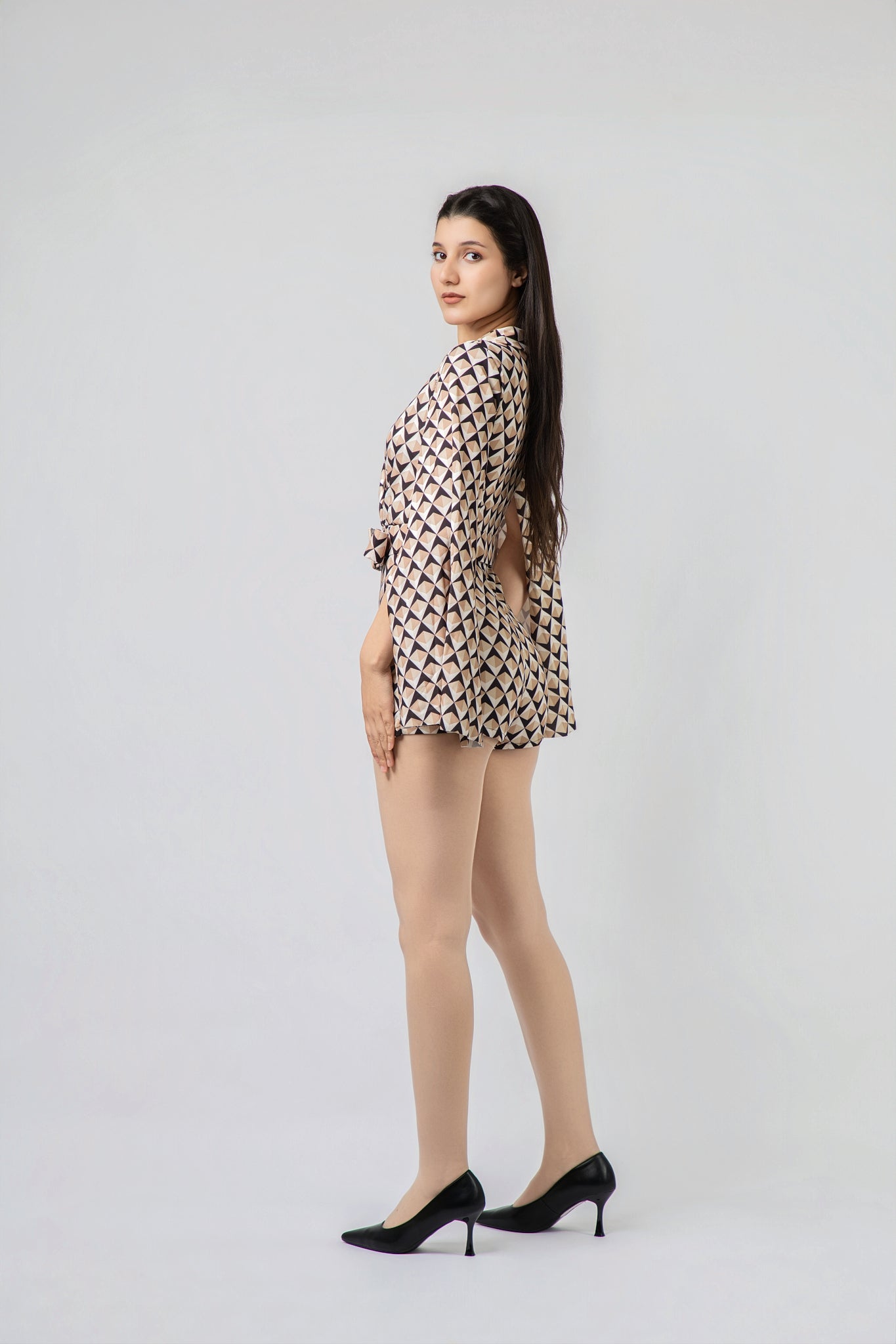 Combi-Short à Effet Cape Géo-Chic
