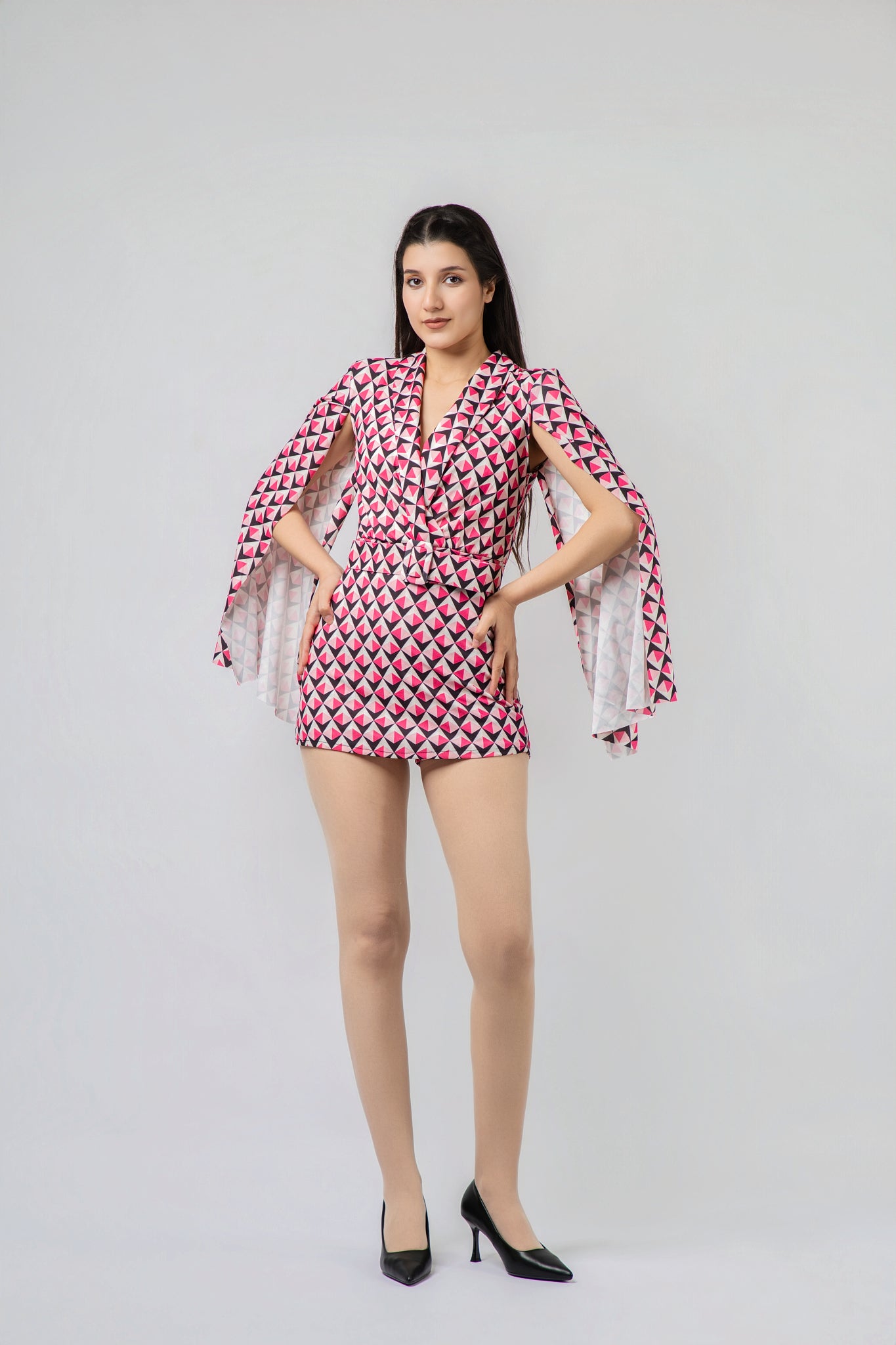 Combi-Short à Effet Cape Géo-Chic