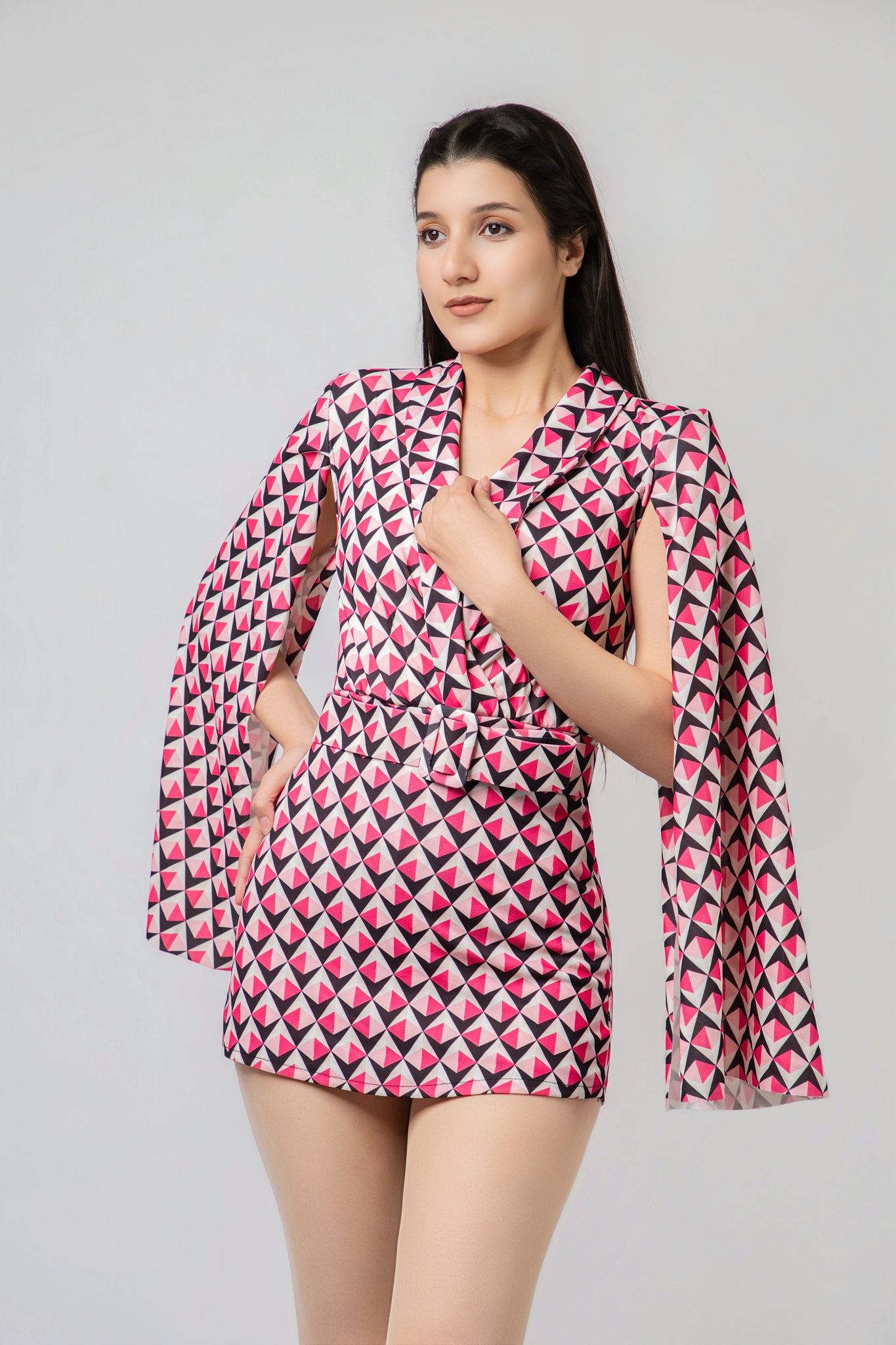 Combi-Short à Effet Cape Géo-Chic