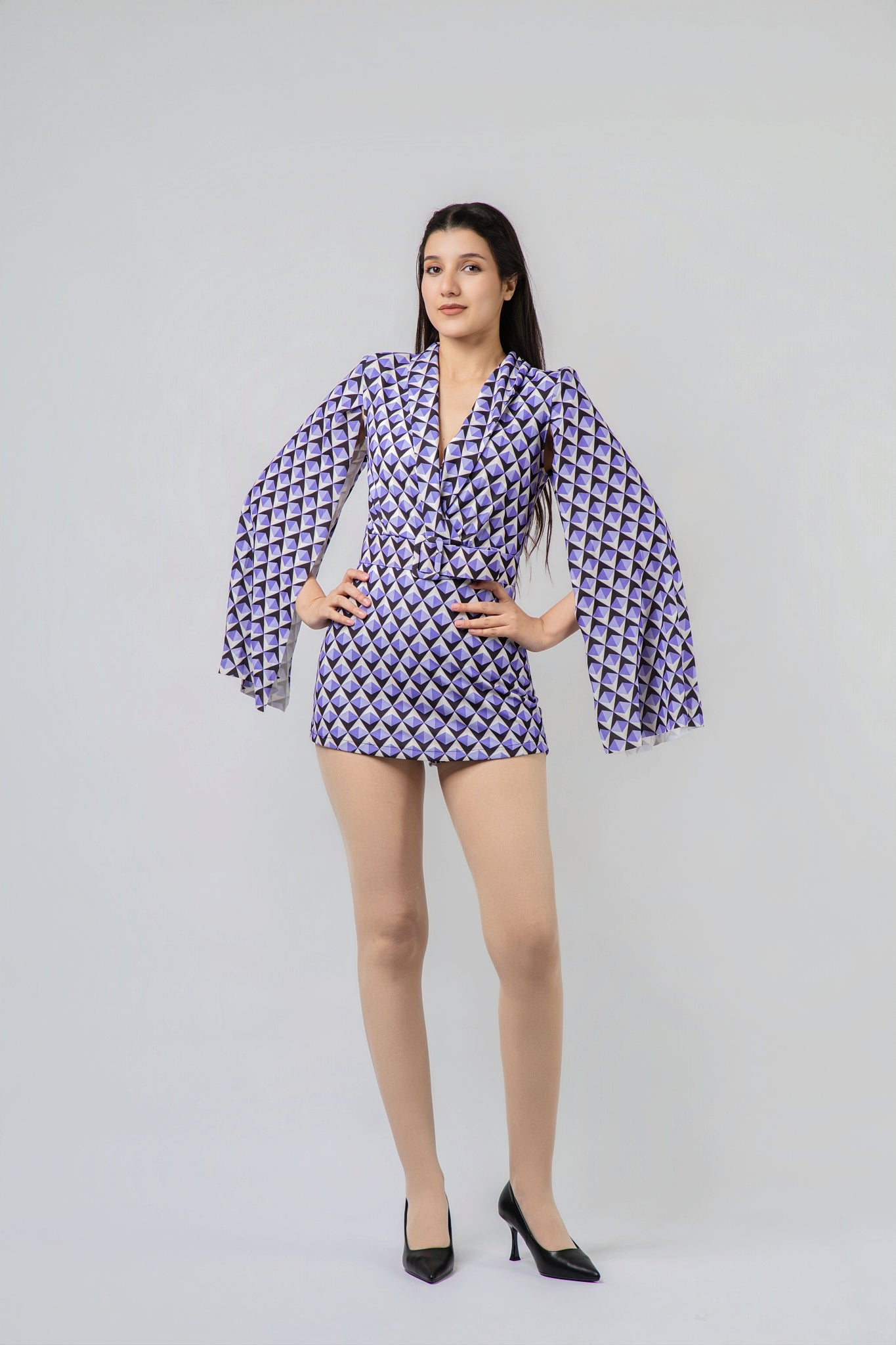 Combi-Short à Effet Cape Géo-Chic