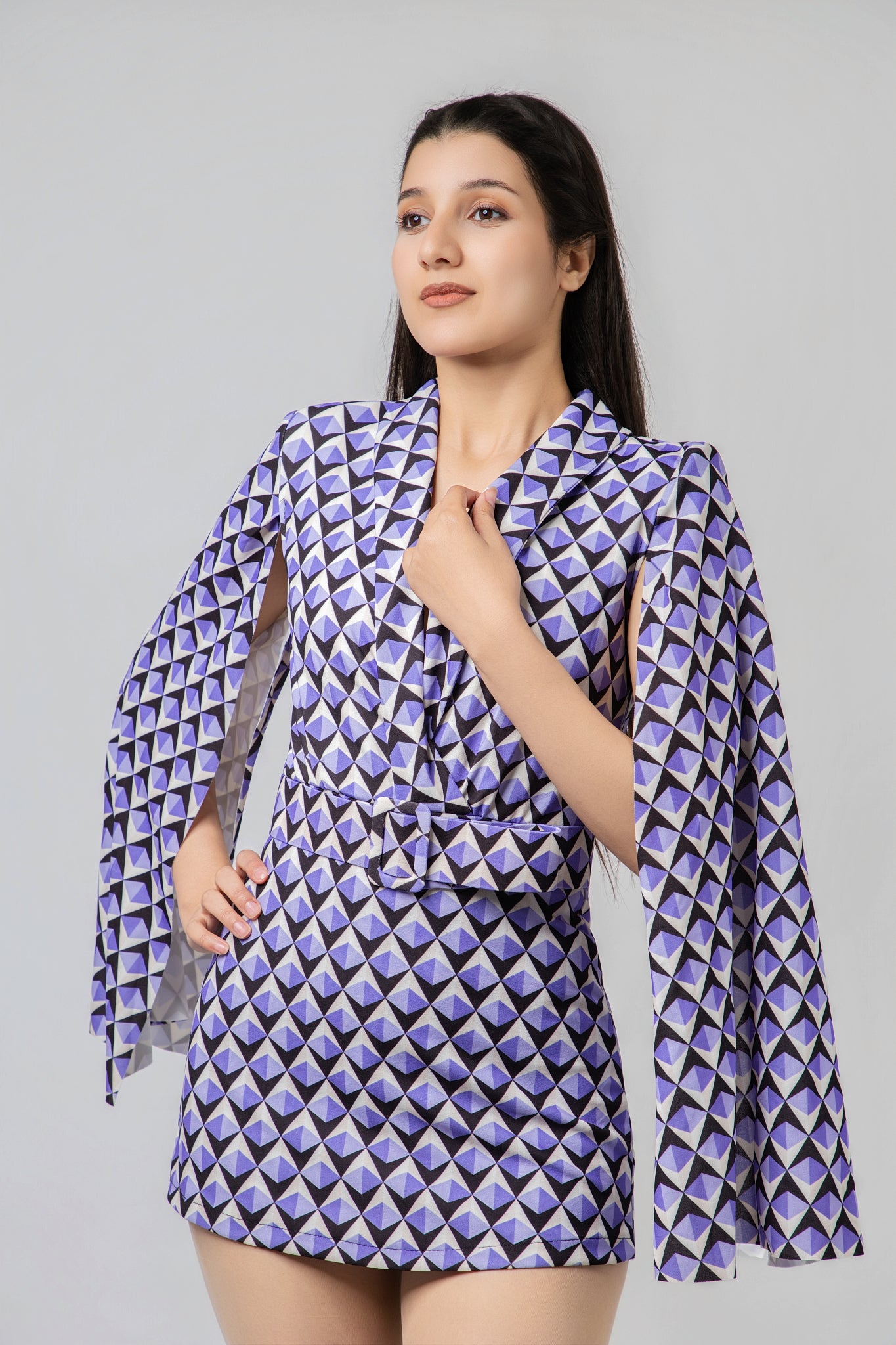 Combi-Short à Effet Cape Géo-Chic