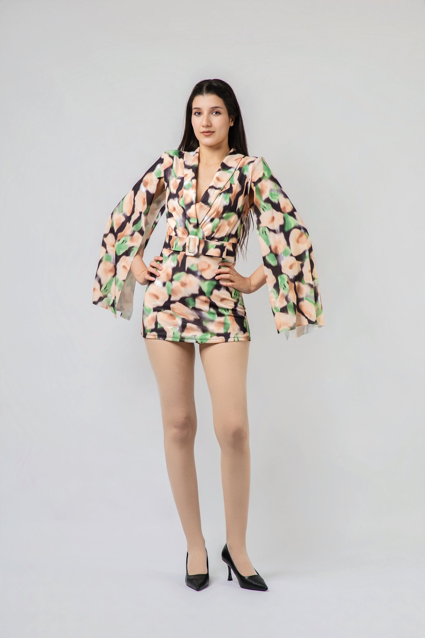 Combi-Short à Effet Cape Géo-Chic