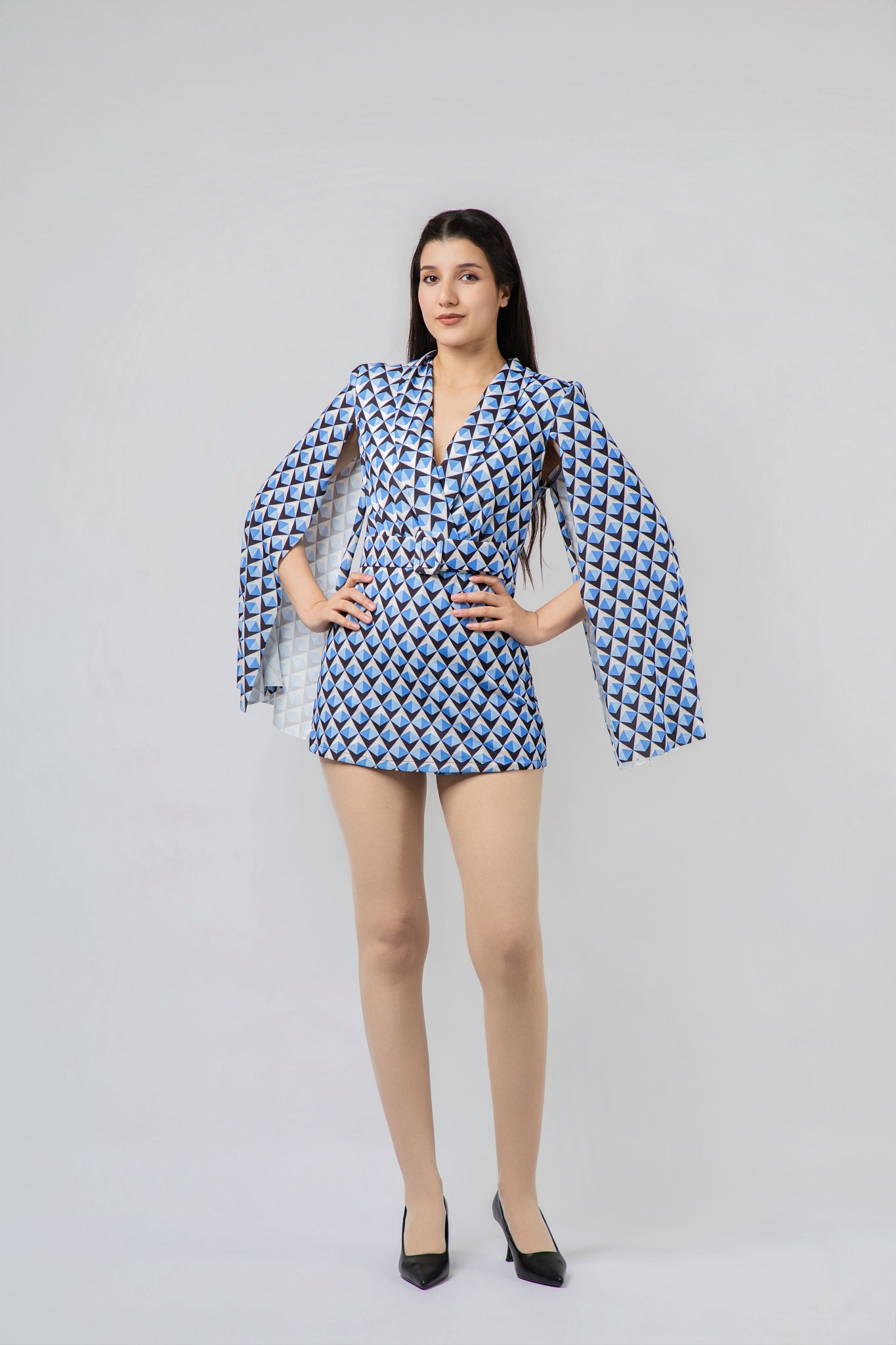 Combi-Short à Effet Cape Géo-Chic