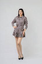 Robe Chemise Imprimée à Volants