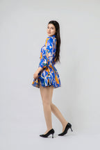 Robe Chemise Imprimée à Volants