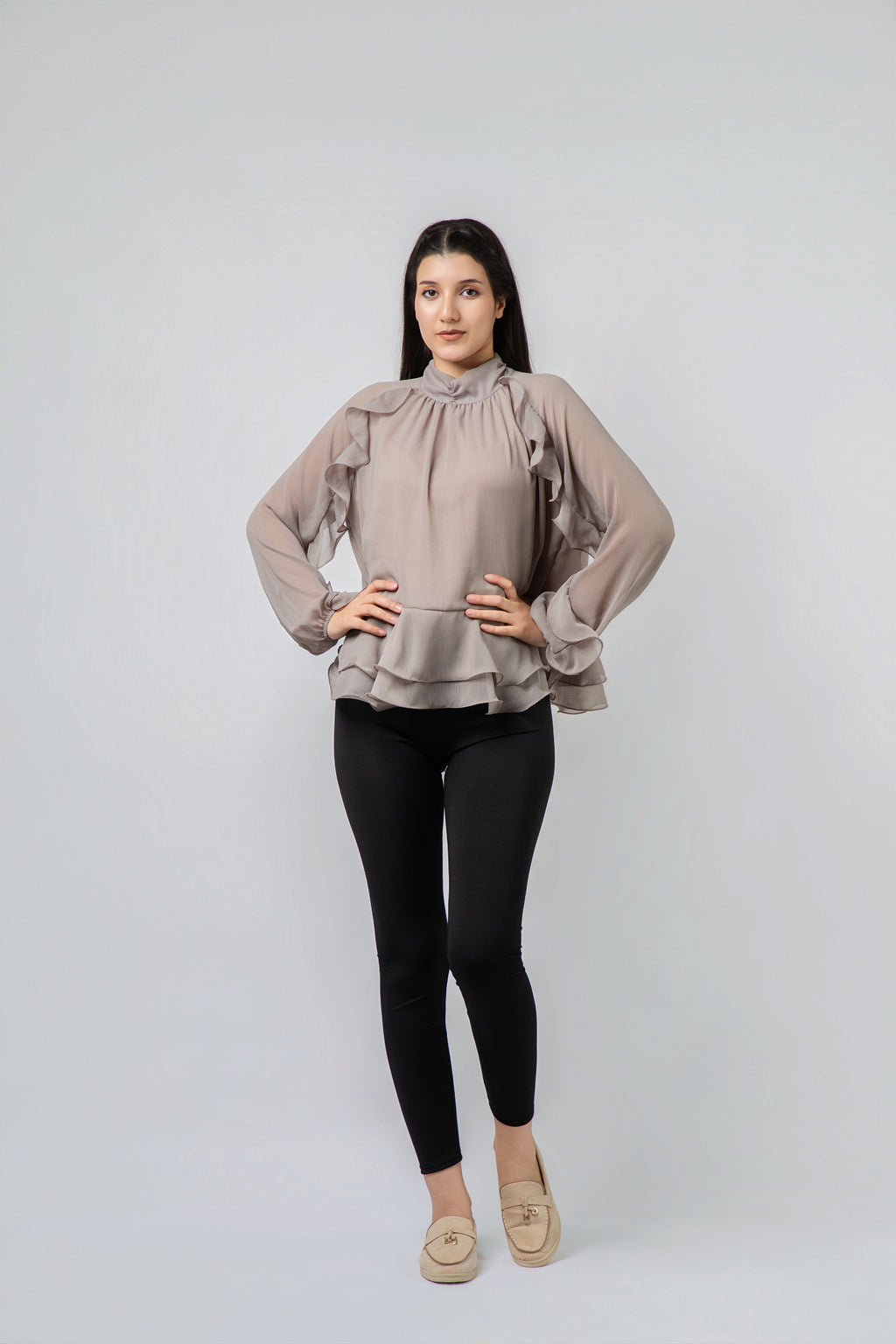 Blouse Élégante à Volants