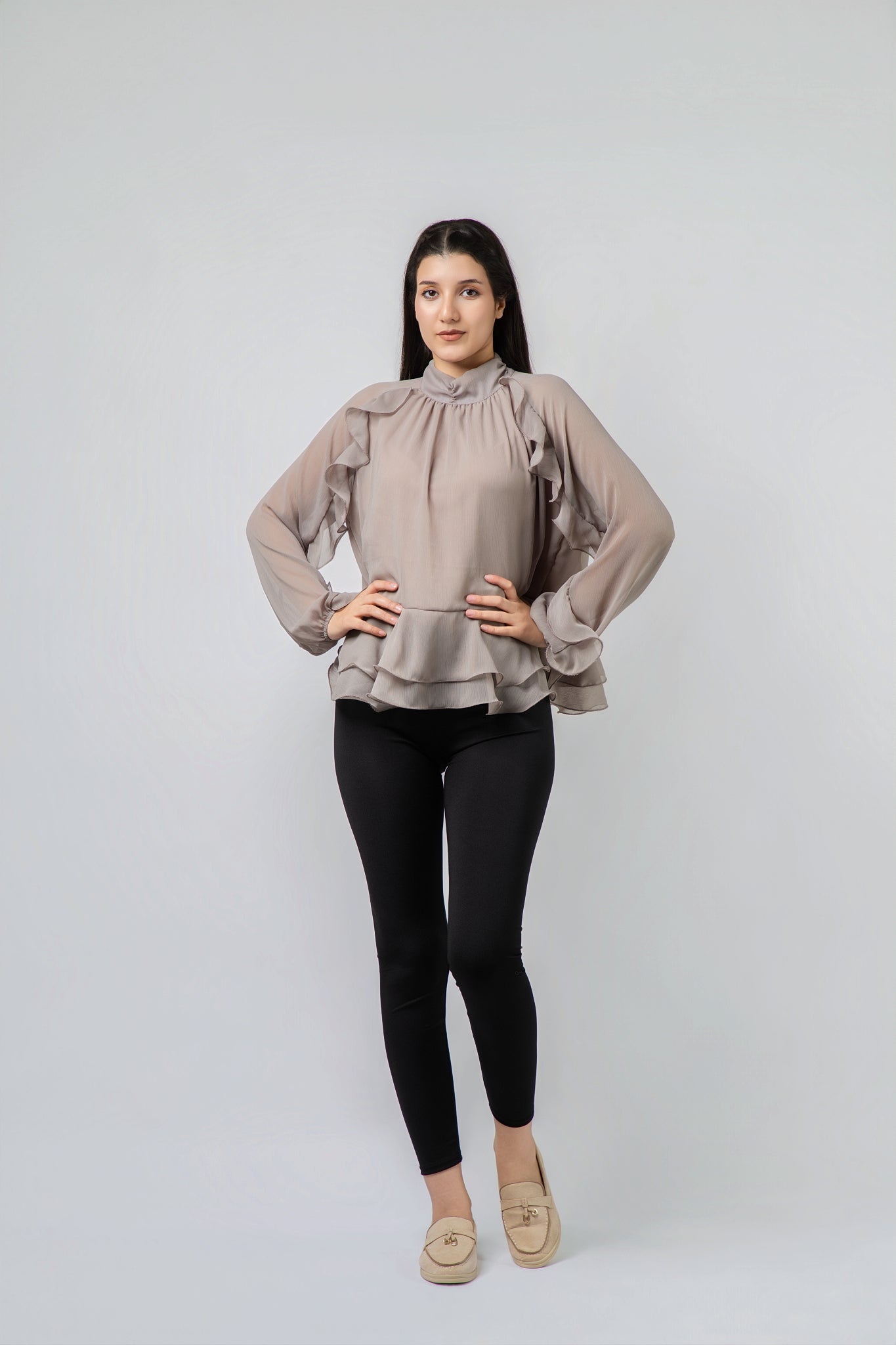 Blouse Élégante à Volants