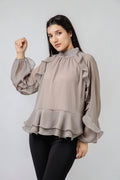 Blouse Élégante à Volants