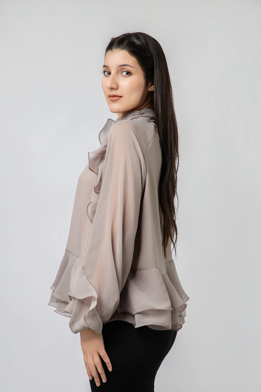 Blouse Élégante à Volants
