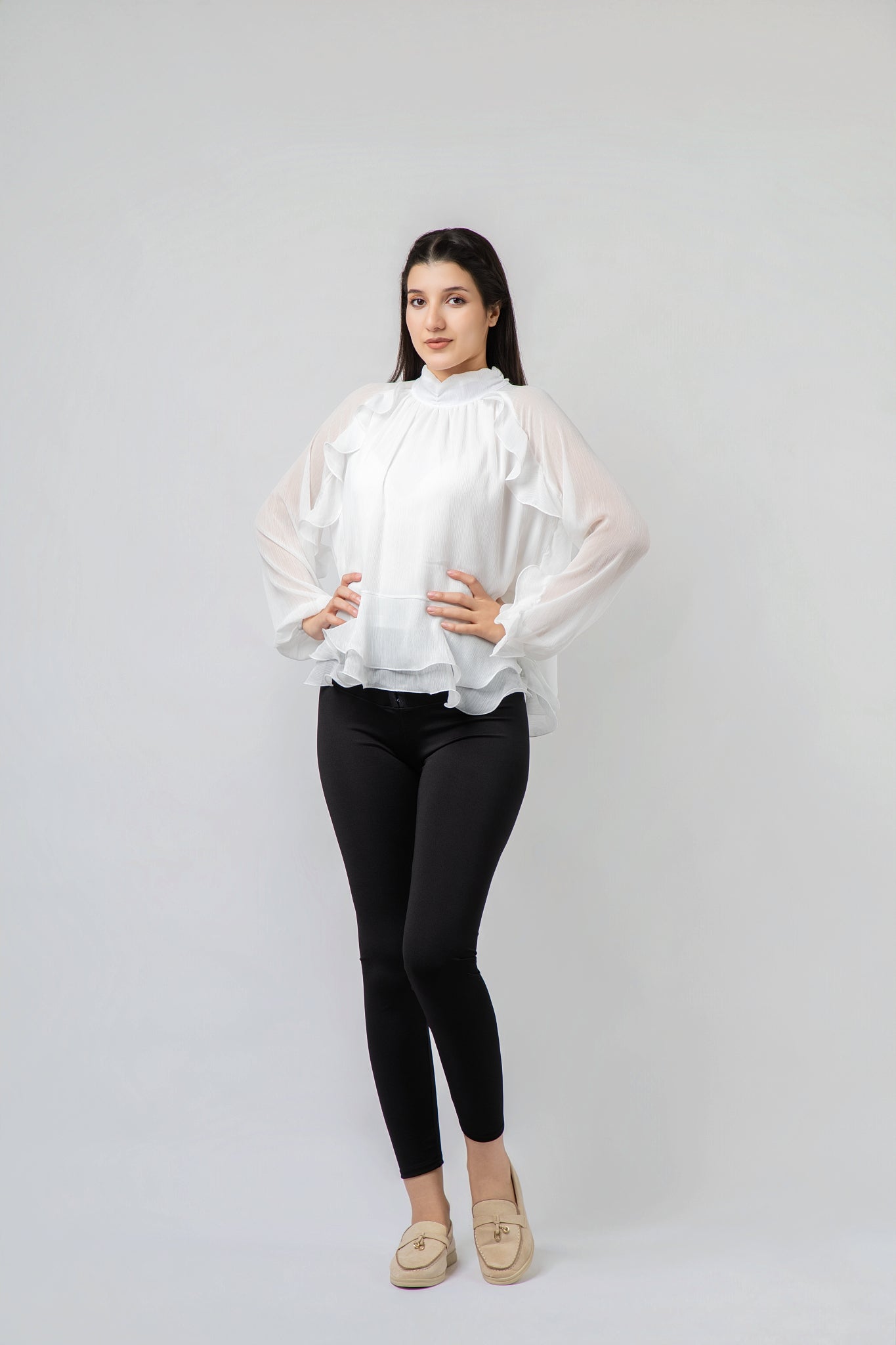 Blouse Élégante à Volants