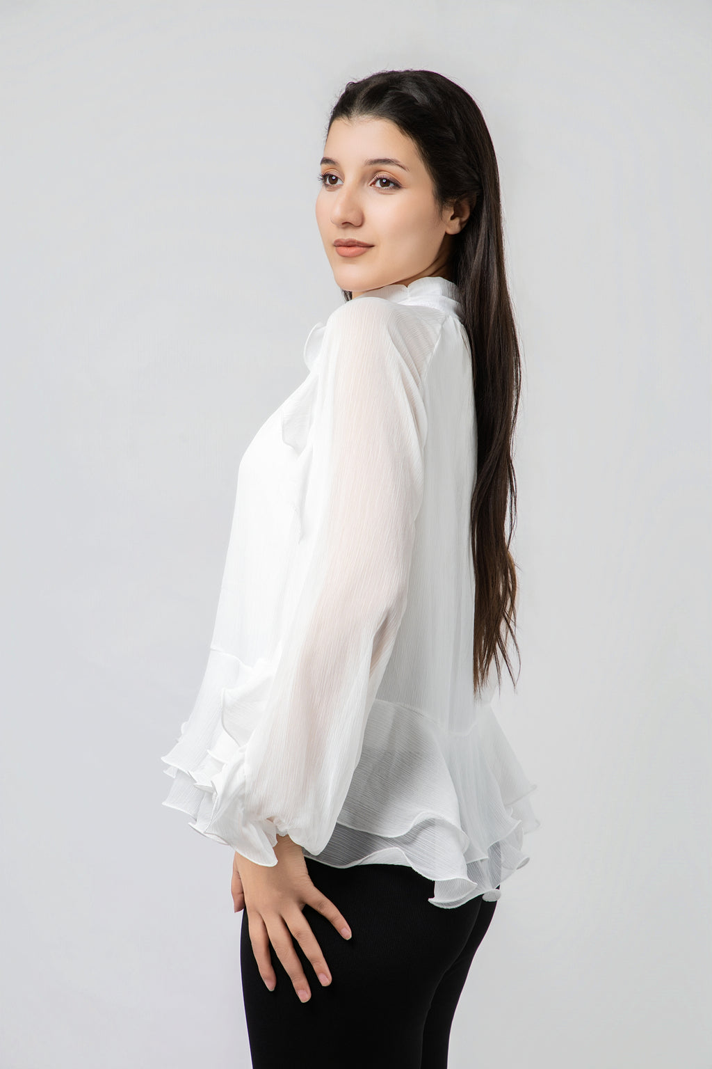 Blouse Élégante à Volants