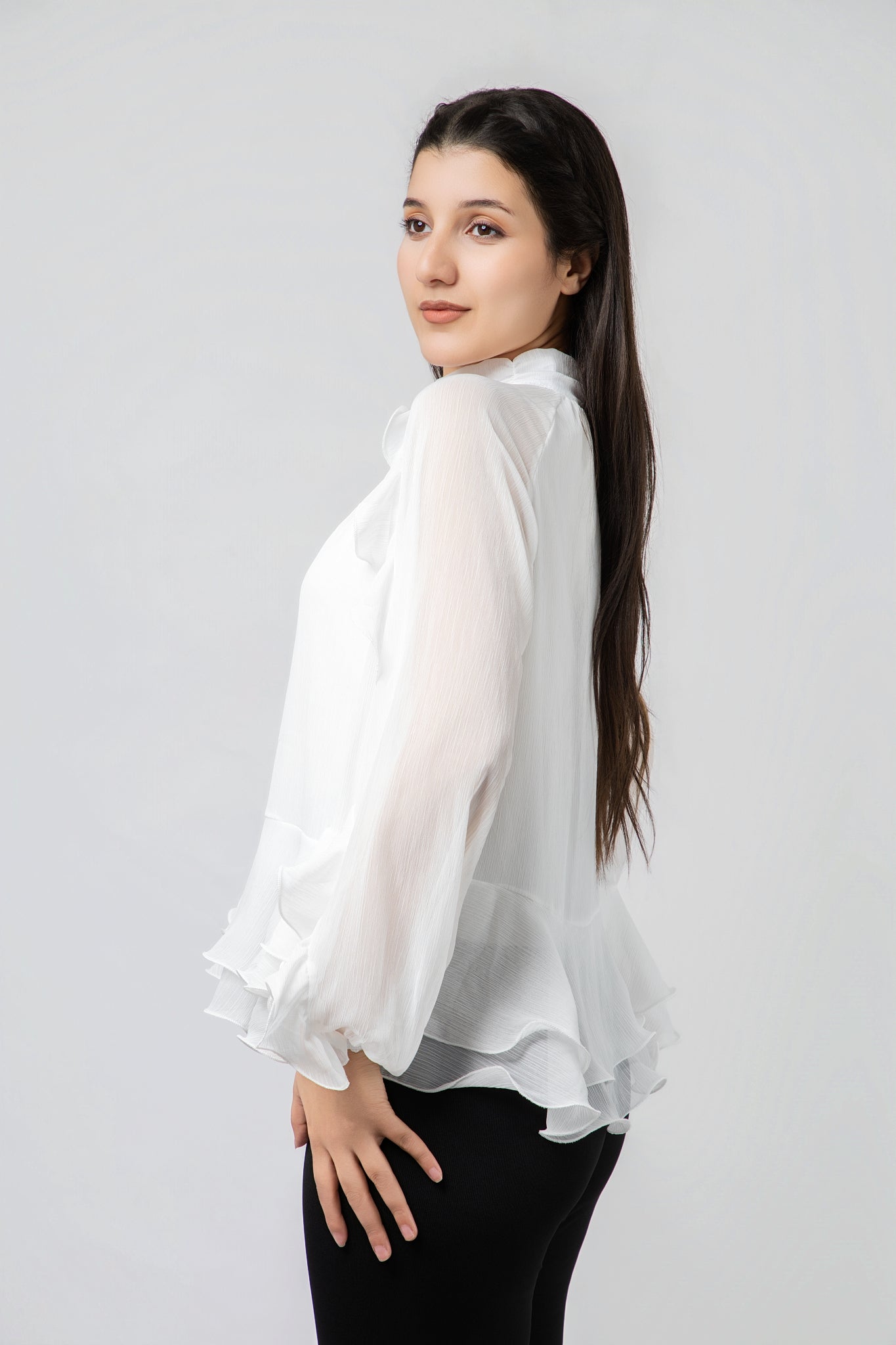 Blouse Élégante à Volants