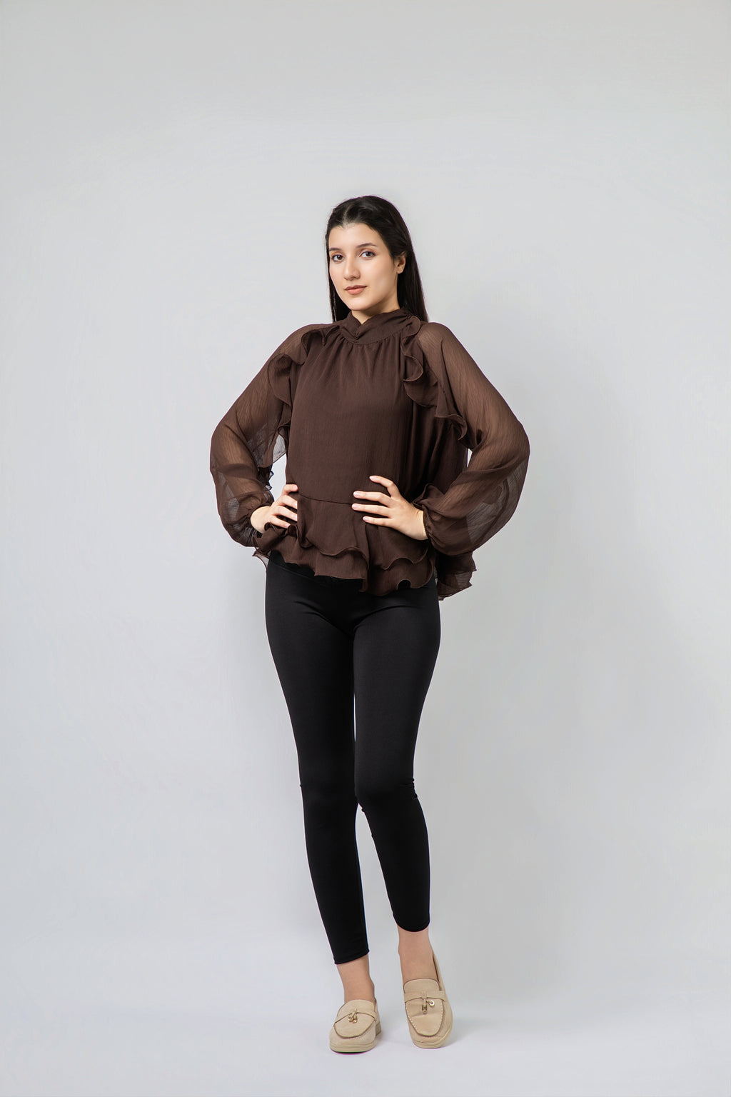 Blouse Élégante à Volants