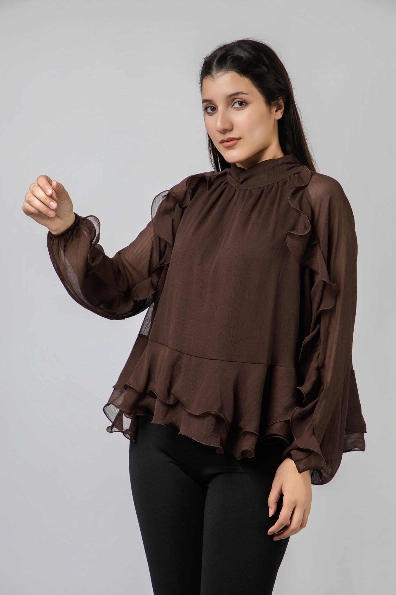 Blouse Élégante à Volants