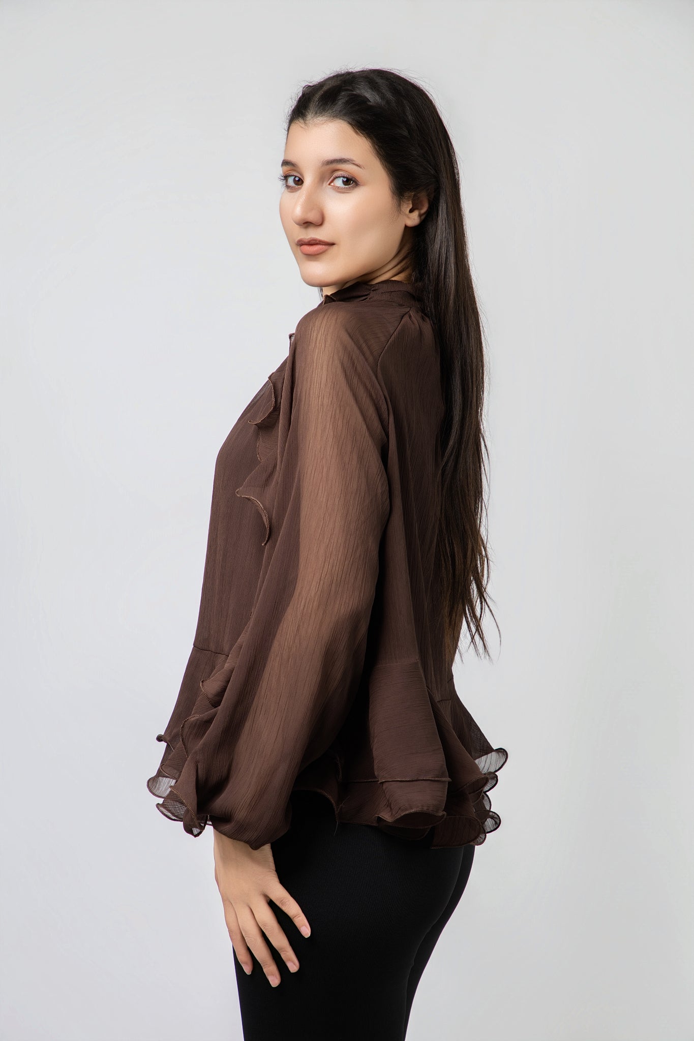 Blouse Élégante à Volants