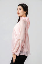 Blouse à Pois en Mousseline Éthérée