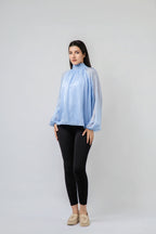 Blouse à Pois en Mousseline Éthérée
