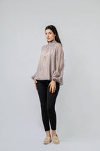 Blouse à Pois en Mousseline Éthérée